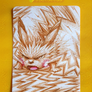 Pikachu Pokemon fan art | Pen on tcg bristol card