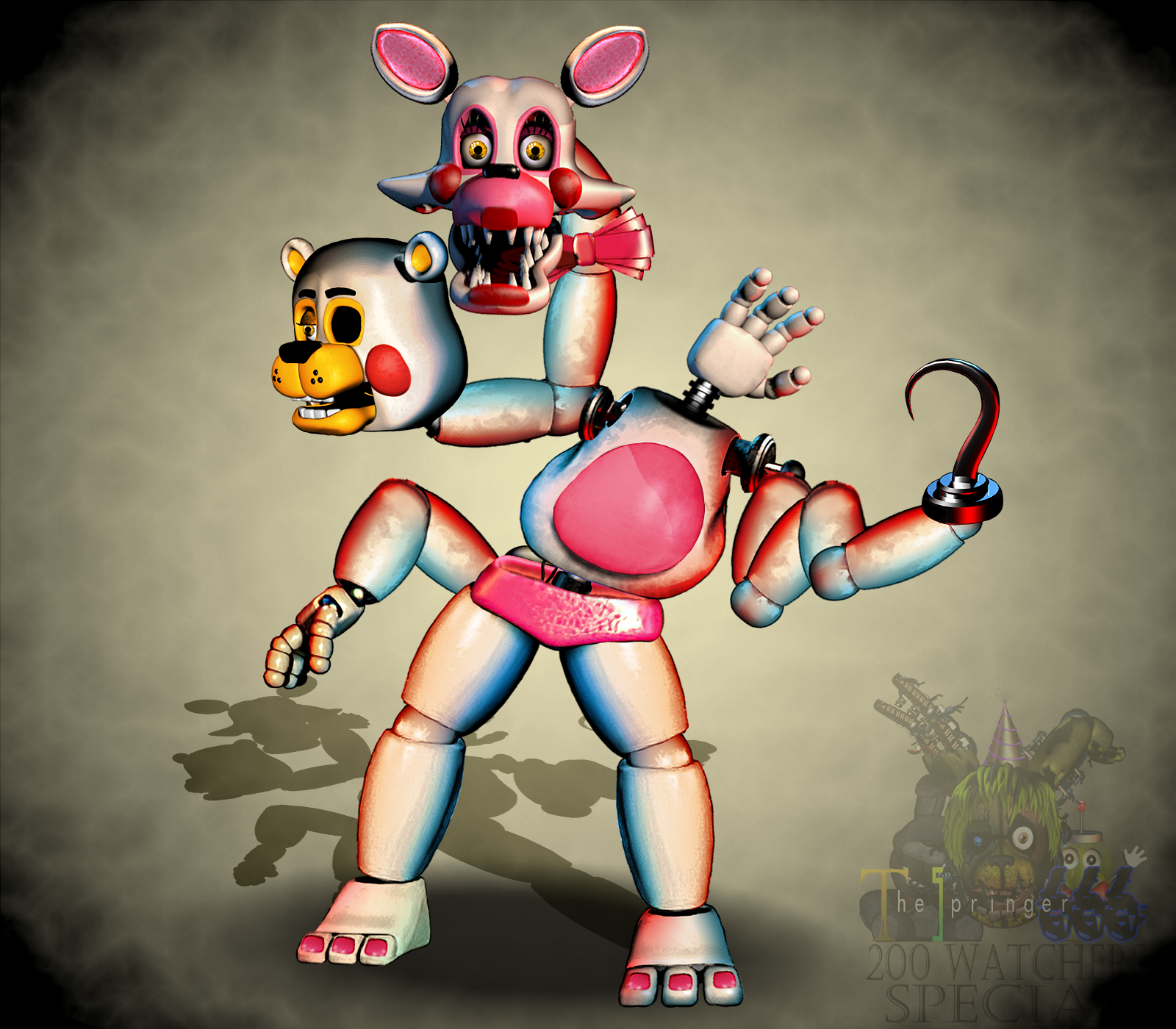 FNF 2 death mini game: Mangle by Starsharmony on DeviantArt