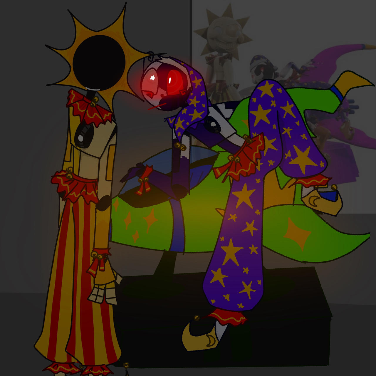 Sundrop and moondrop by RiggyRatKing on DeviantArt