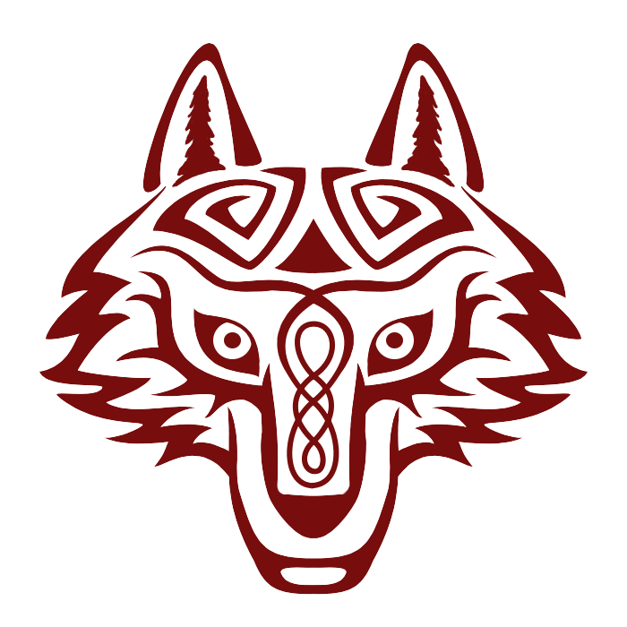 Celtic-tribal Wolf Head