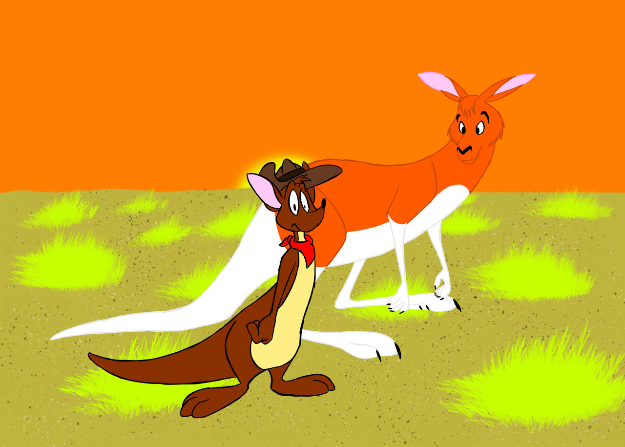 Two Kangaroos by JonathanCAllen on DeviantArt