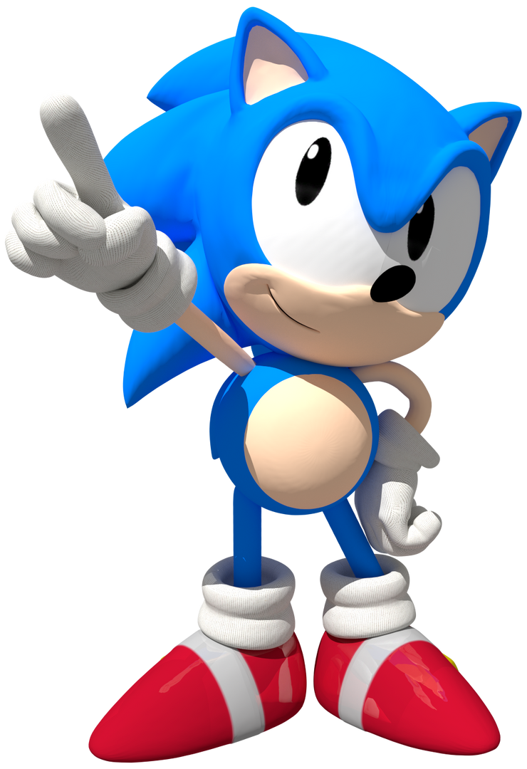 Classic Sonic RENDER by MatiPrower on DeviantArt