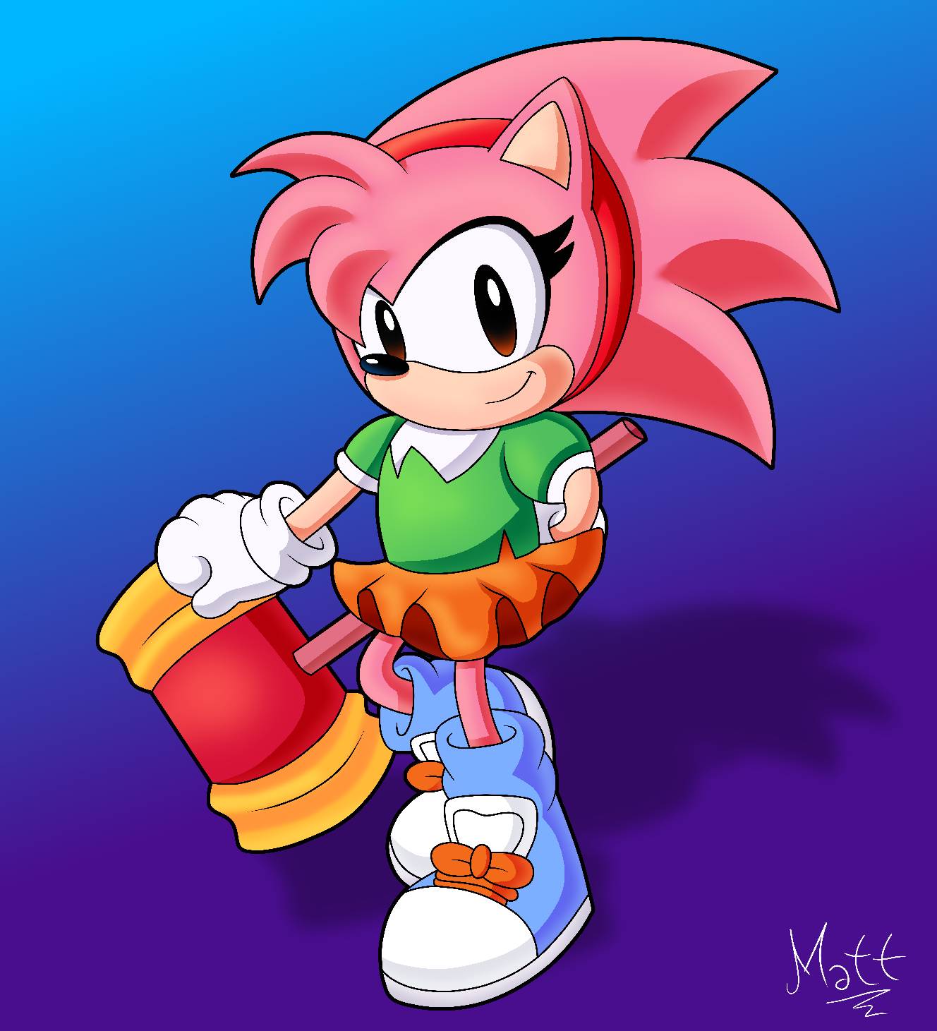 Classic Sonic (Sonic 2 Pose) by MatiPrower on DeviantArt