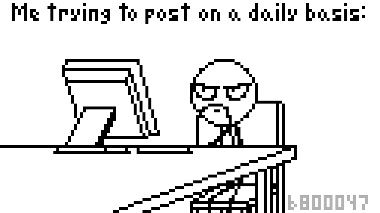 Staring at a Screen (Pixel Meme) by b800047 on DeviantArt