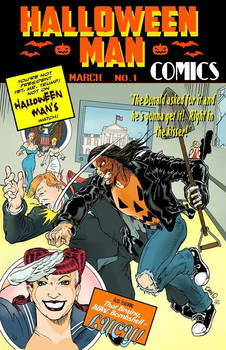 Halloween Man Protest Art Pin-Up