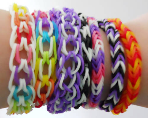 Rainbow Loom bracelets XD