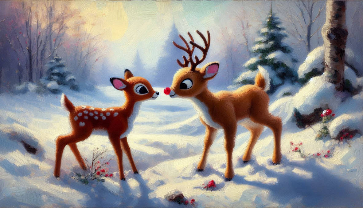 Rudolph Meets Bambi by BMS-Art69 on DeviantArt