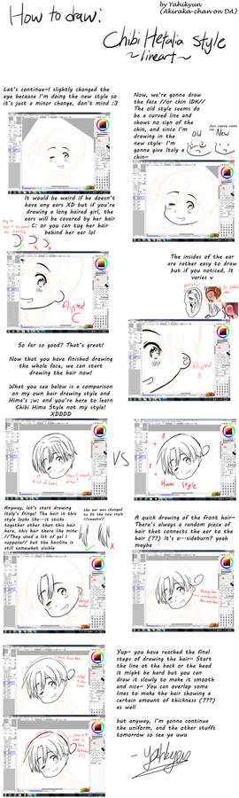 How to draw Chibi Hetalia Style P2.2: Hair Lineart