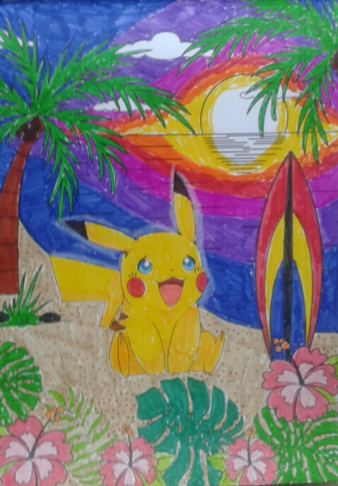 Piku Color Puka Pikachu - Coloring Picture by Mosaikki on DeviantArt