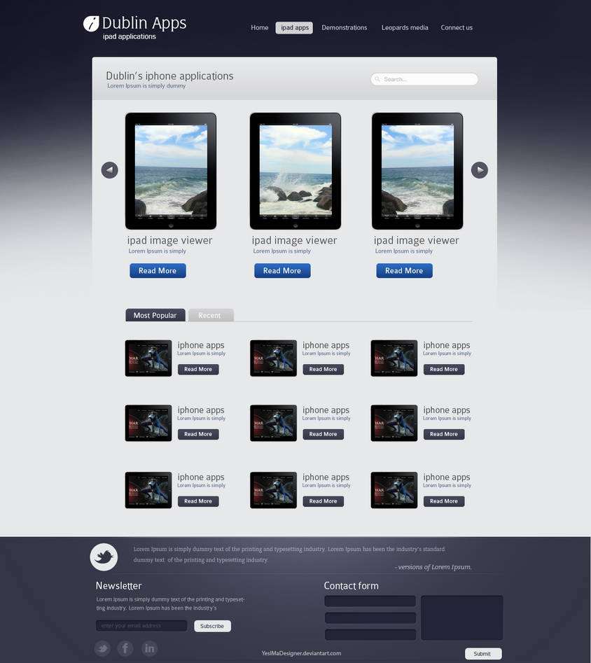 Appstore Website Template .PSD by YesIMaDesigner on DeviantArt