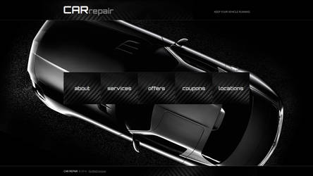 Car Repair Website Main Page Mockup