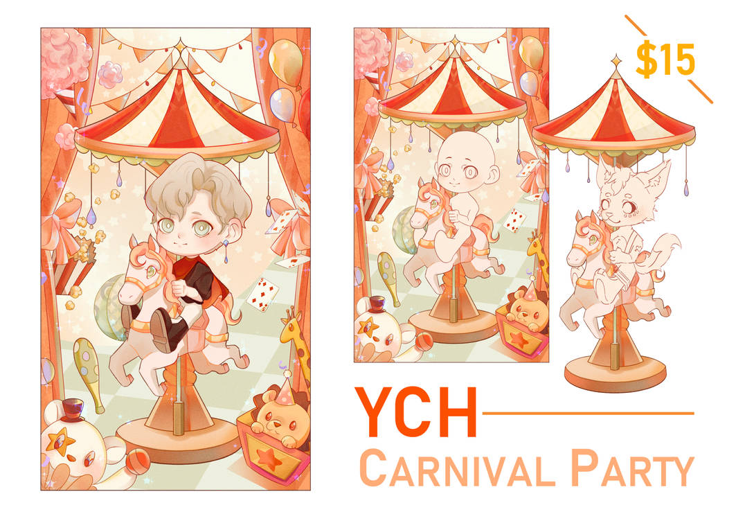 Party Ych (OPEN) YCH #1 - Carnival Party by pretzael on DeviantArt