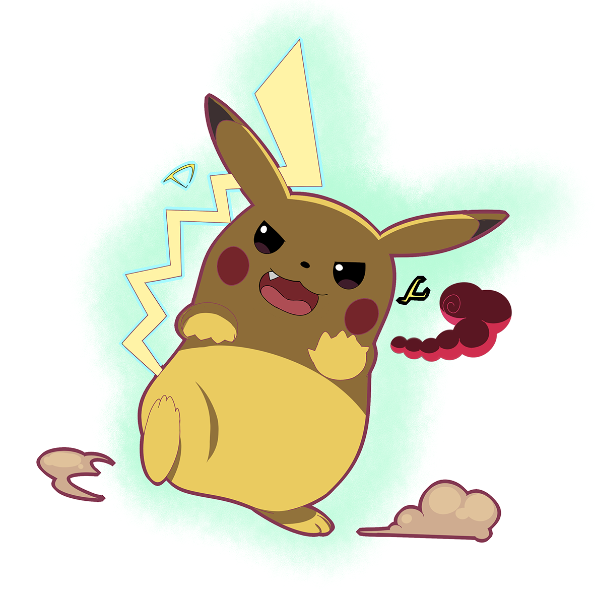 gigantamax pikachu by SpringinFox on DeviantArt