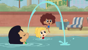 Chibiverse: Anne, Sasha And Marcy Swimming.
