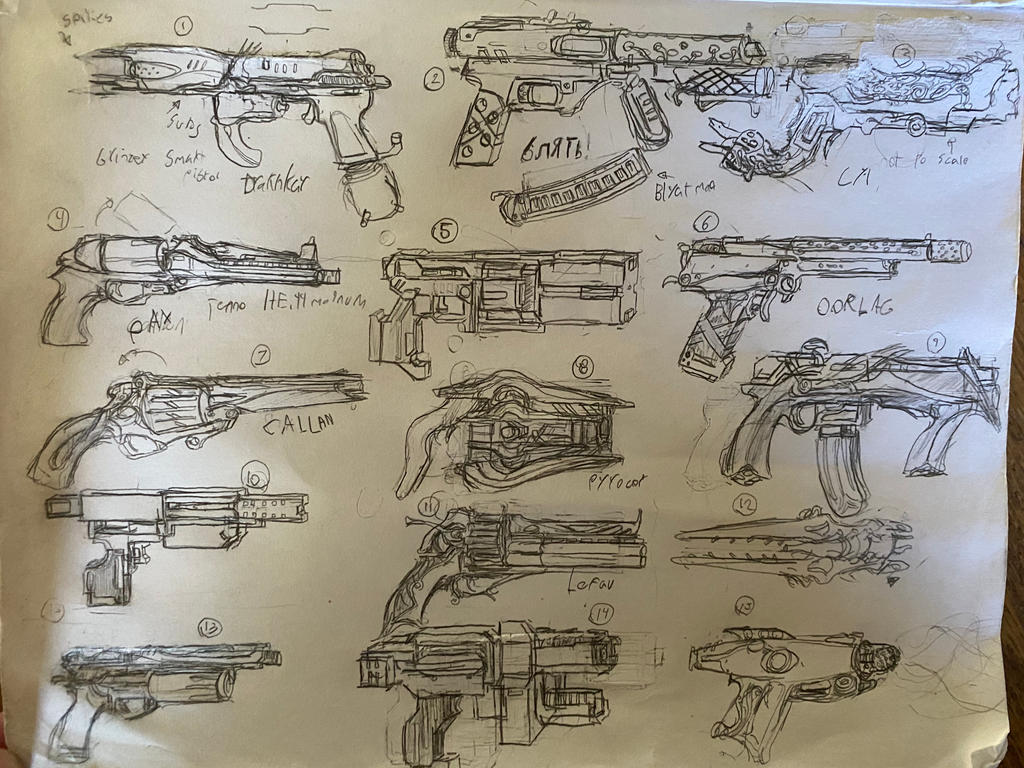 various_warframe_pistol_concepts_by_fluf