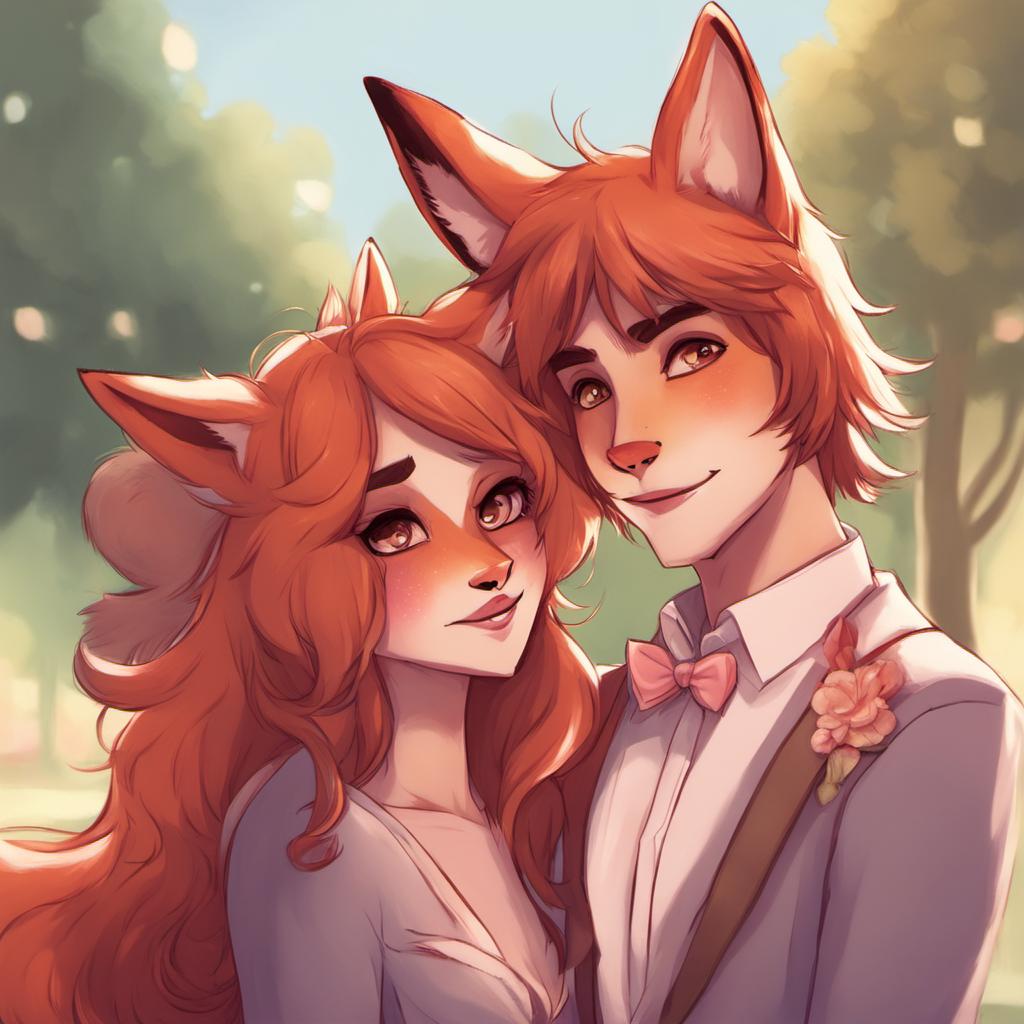 Fox X Rabbit Fox girl and rabbit boyfriend at senior prom by slashskunk on DeviantArt