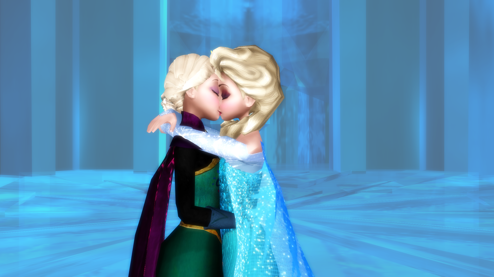 Elsacest - kiss in the ice castle by Master-5 on DeviantArt Elsacest - kiss in the ice castle by Master-5 on DeviantArt