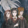 Harry, Ron and Hermione and Dumbledore