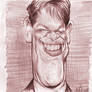 Caricature sketch Matt Damon