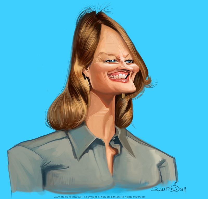 Jodie Foster caricature