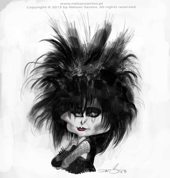Caricature of Siouxsie Sioux