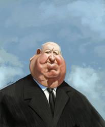 Alfred Hitchcock caricature