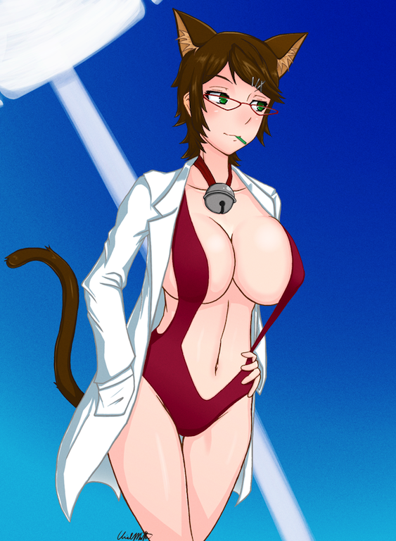 Swimsuit and Labcoat