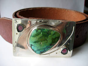 Tourmaline belt buckle