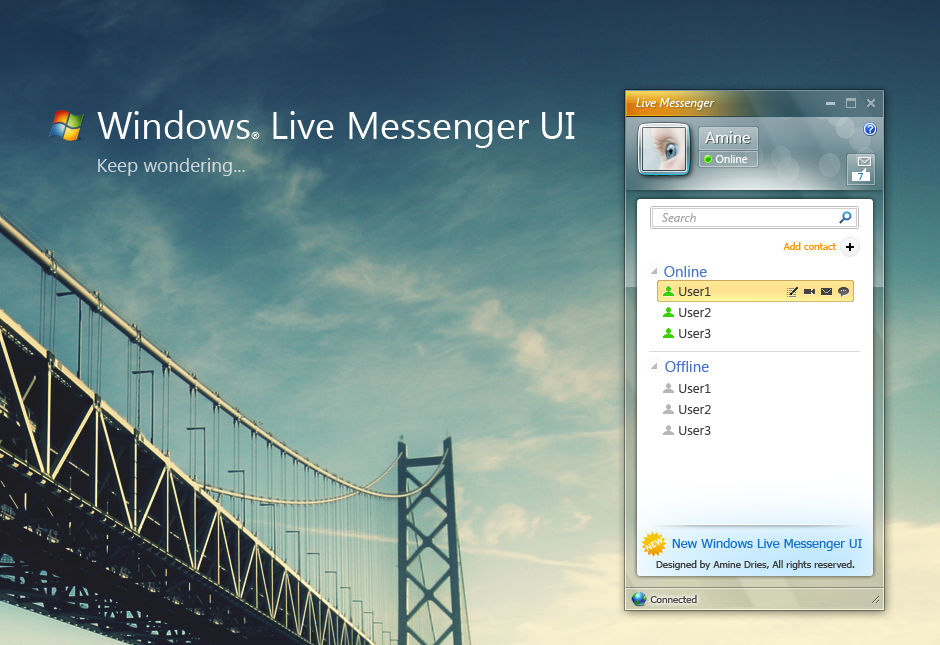Windows live messenger UI by amine5a5 on DeviantArt