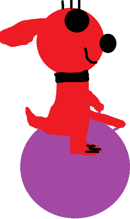 Clifford on space hopper