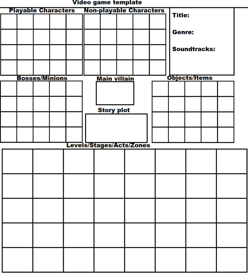 Video game template by DaniellePuppyAllStar on DeviantArt