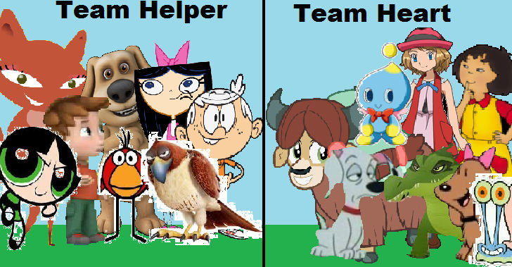 Team Helper vs Team Heart by CozyGlow-Sweetie-TF on DeviantArt