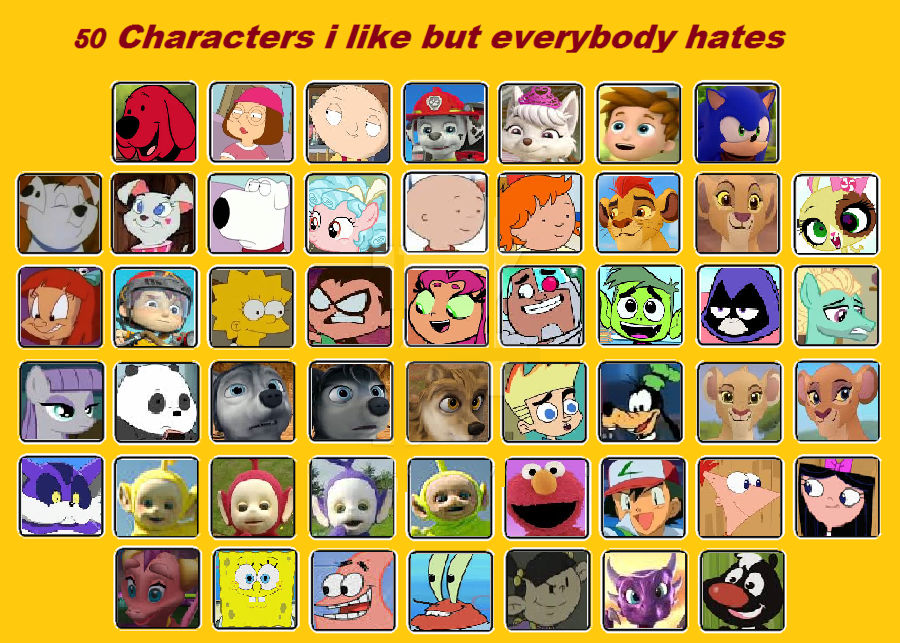 Everybody Basic Character My top 50 characters I like but everybody hates by CozyGlow-Sweetie-TF ...