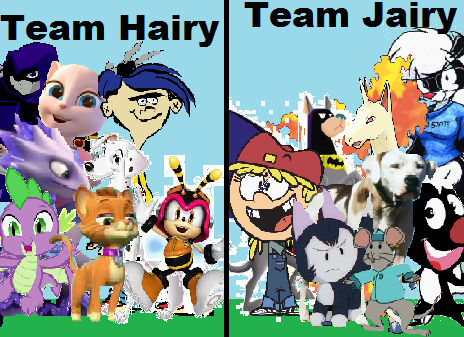 Team Hairy vs Team Jairy by DaniellePuppyAllStar on DeviantArt Team Hairy vs Team Jairy by DaniellePuppyAllStar on DeviantArt