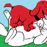 Clifford kissing Marie Cat