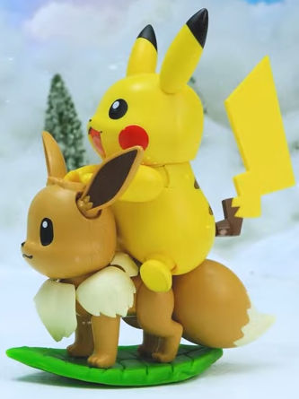 Pikachu riding on top of Eevee's back by CozyGlow-Sweetie-TF on DeviantArt
