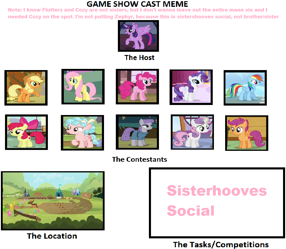 Mlp Socializing MLP Sisterhooves Social game show by CozyGlow-Sweetie-TF on DeviantArt