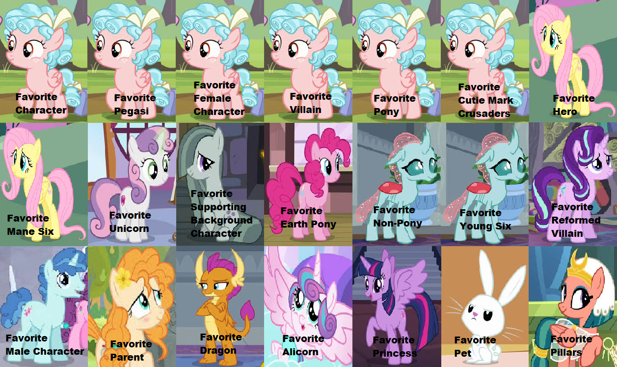 My MLP Favorite Types by DaniellePuppyAllStar on DeviantArt