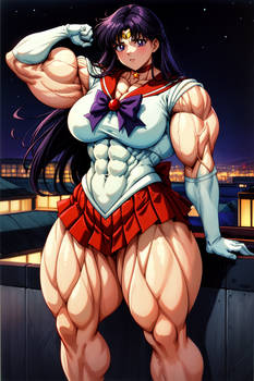 AI Generated - Sailor Mars (Muscular) 2