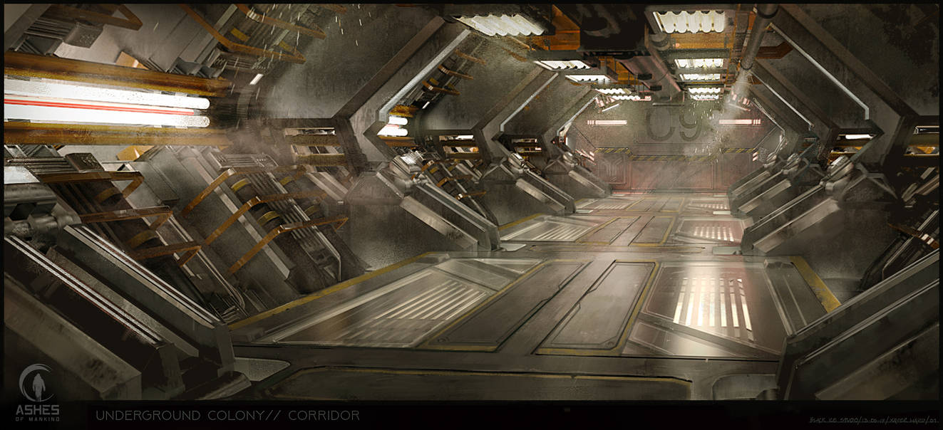 Underground Base- Corridor by XavierWard on DeviantArt