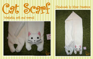 White Cat Scarf SOLD by Ishtar-Creations