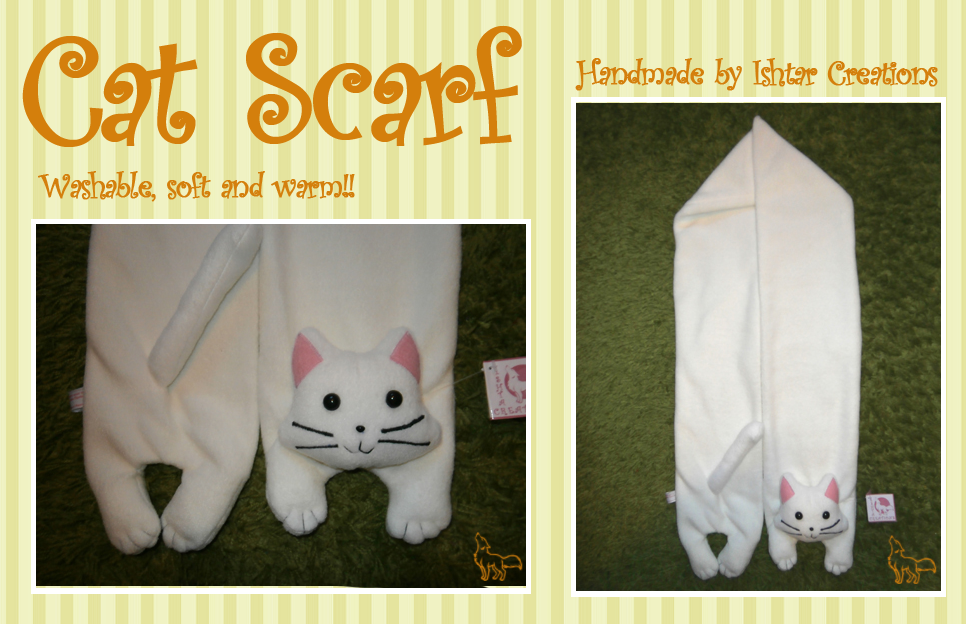 White Cat Scarf SOLD