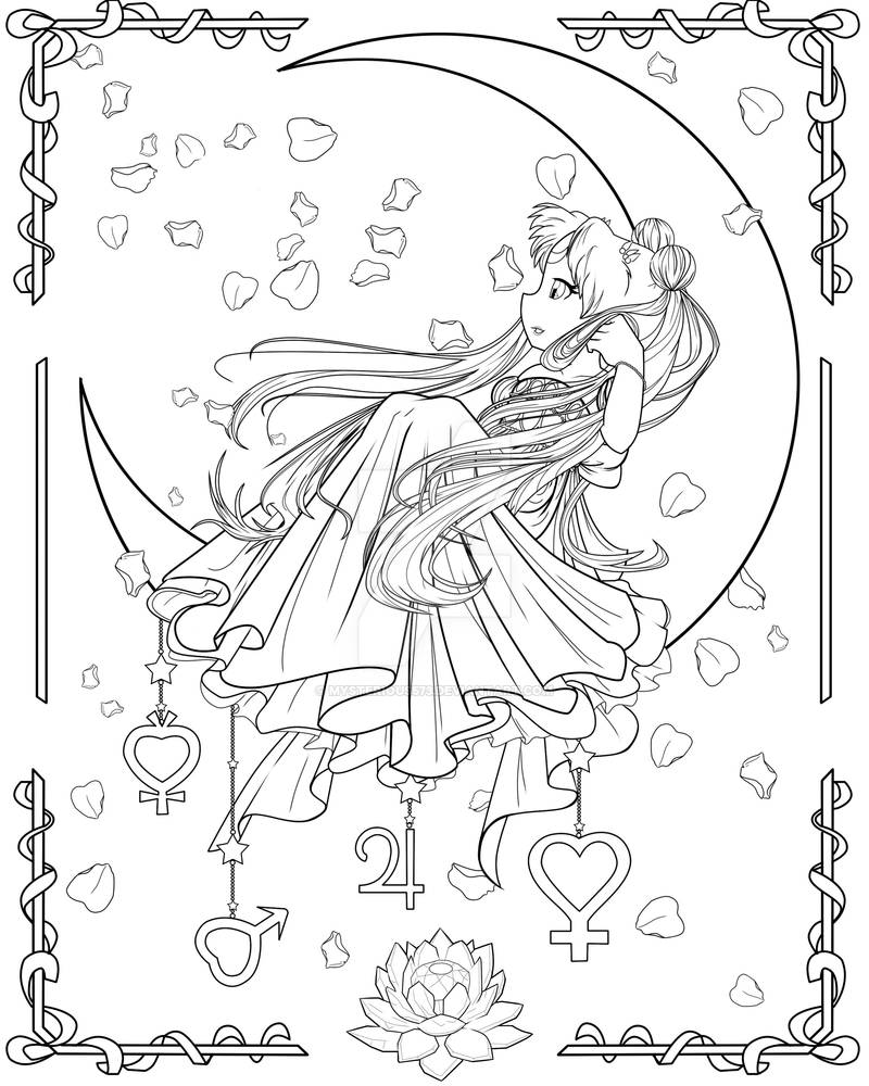 Princess Serenity Coloring Page by Mysterious573 on DeviantArt