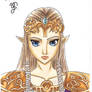 Princess Zelda Portrait - Colored version