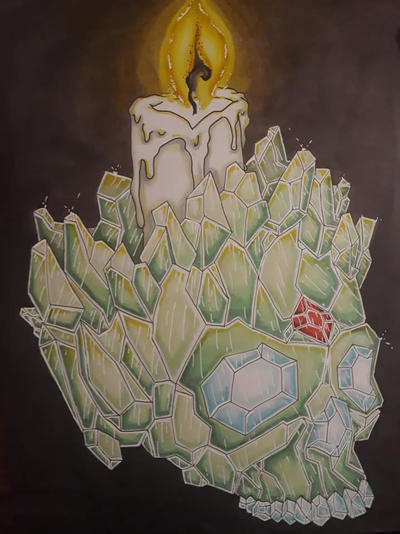 Crystal Skull Candle 1