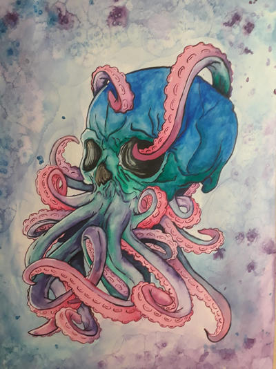 Octoskull Watercolor