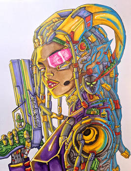 Warlock Cyberpunk Tiefling