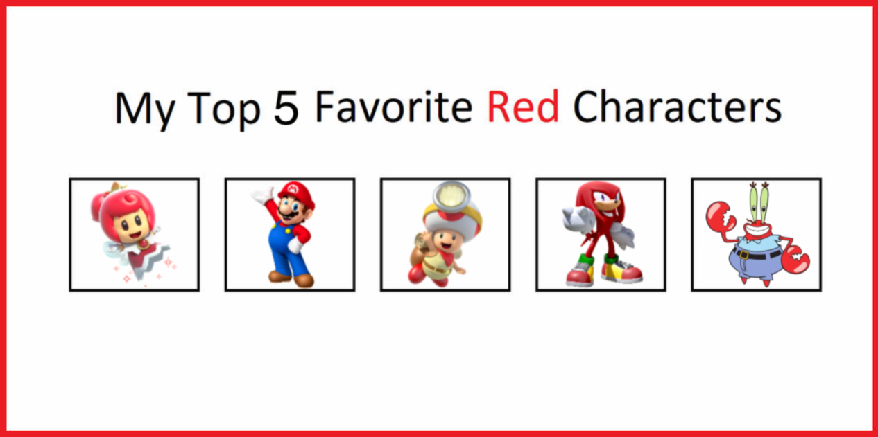 Fast Red Characters My Top 5 Favourite Red Characters by Media1997 on DeviantArt