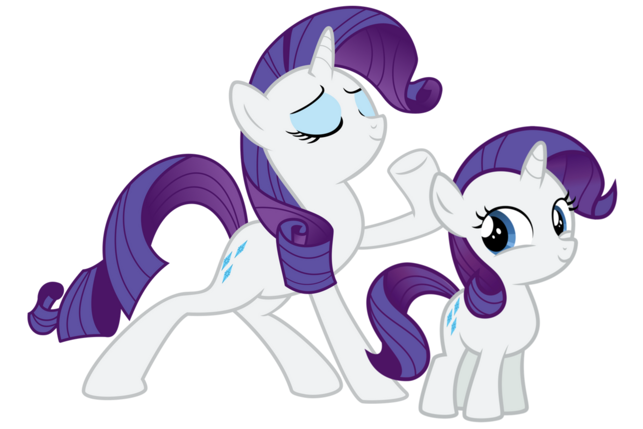 Super Mare Rarity Mare and Filly Rarity by Media1997 on DeviantArt