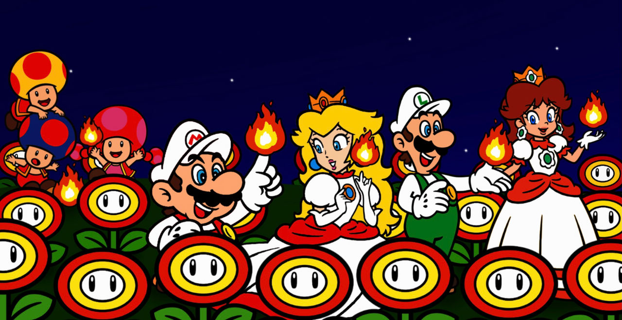 Mario Fire Mario Fire Flower Wallpaper Fire Flower Neon Sign, Mario Gaming Neon